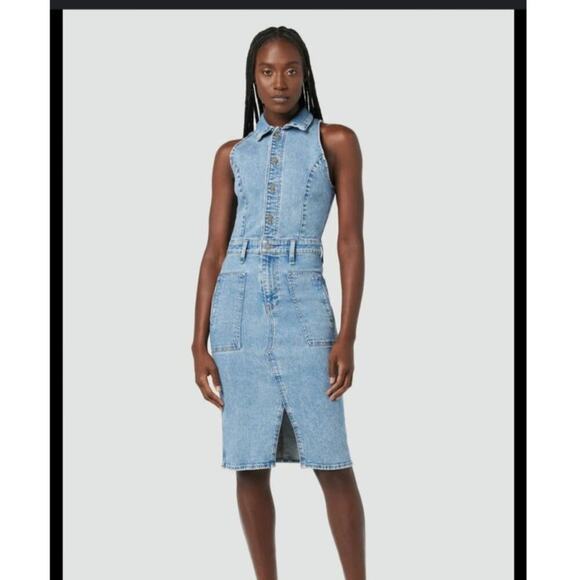 Hudson Jeans Dresses & Skirts - Hudson Halter Utility Denim Dress Size Large